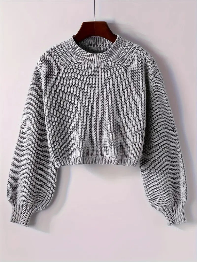 Viona Cropped Knit Sweater