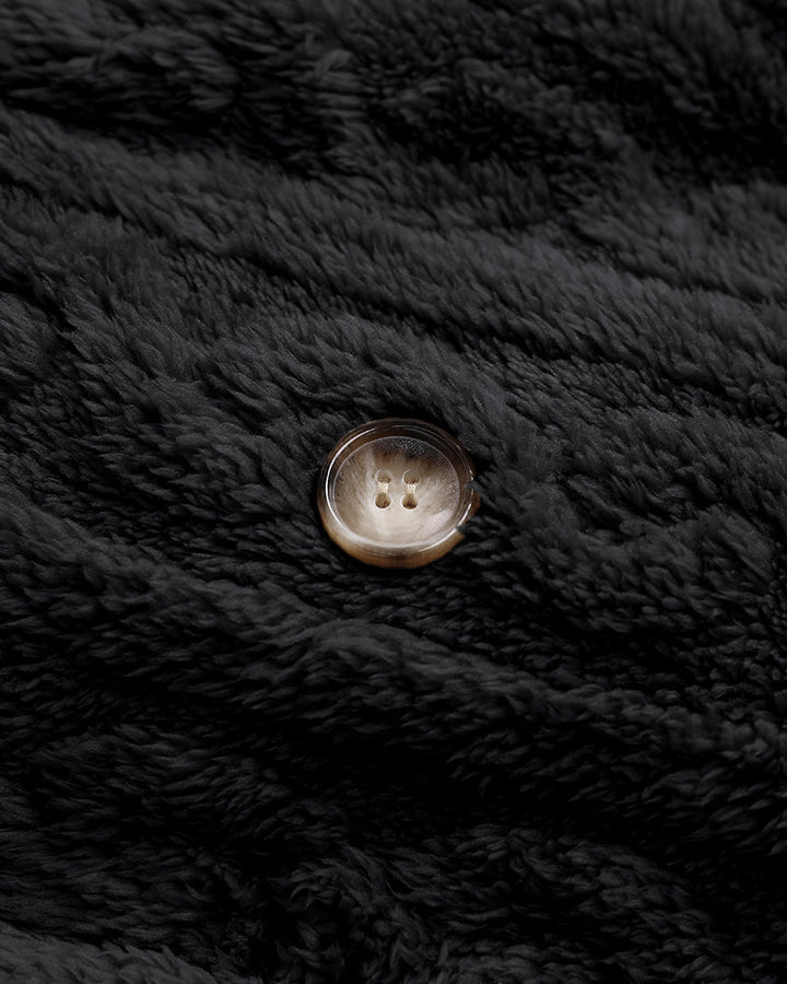 Cable Textured Teddy Coat
