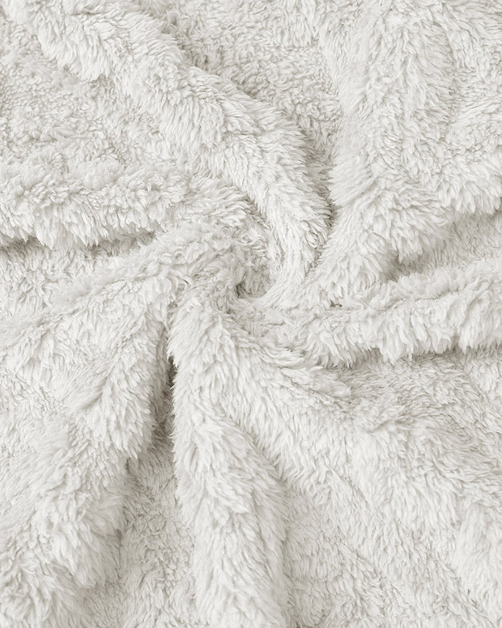 Cable Textured Teddy Coat