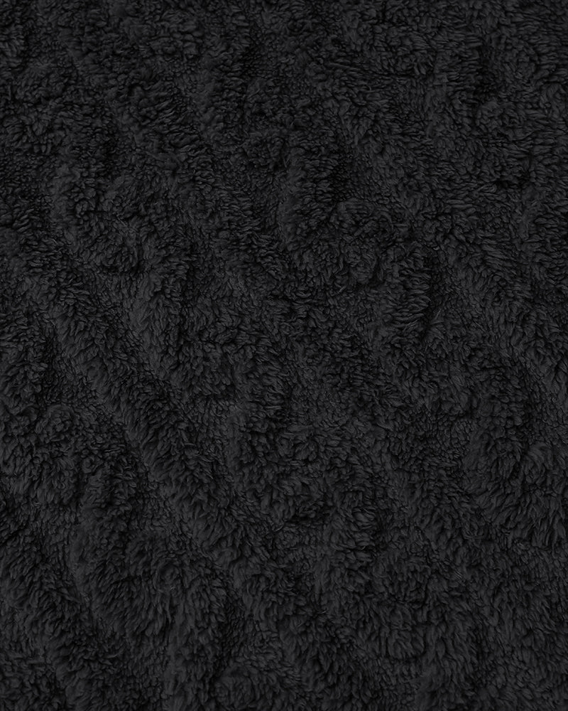 Cable-Textured Teddy Coat