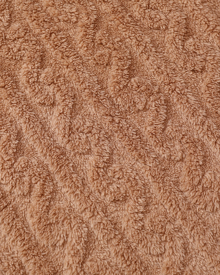 Cable Textured Teddy Coat