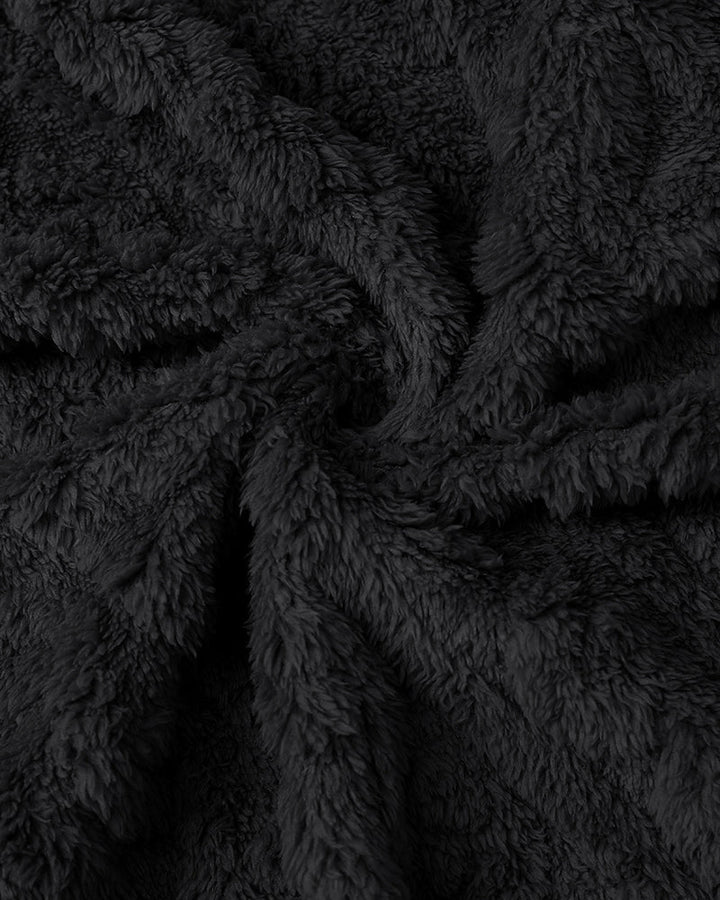 Cable Textured Teddy Coat