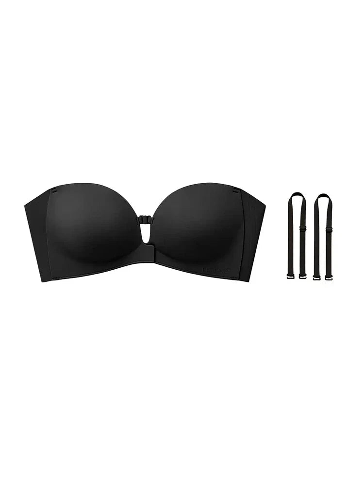 Strapless Front Closure Push-Up Bra