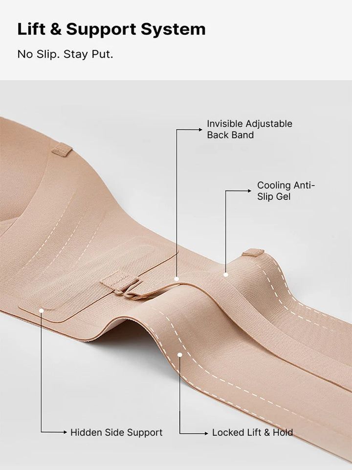 Strapless Front Closure Push-Up Bra
