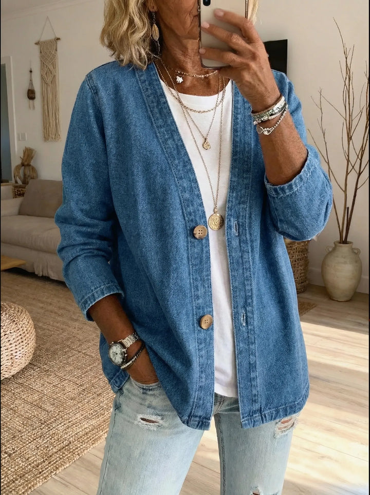 Dariah - Denim Button Coat