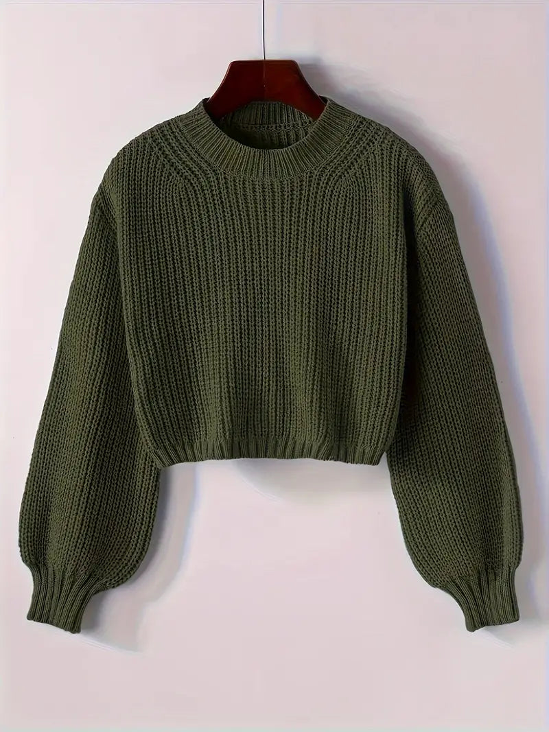 Viona Cropped Knit Sweater