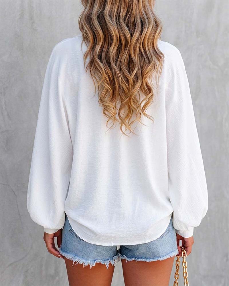 Relaxed Textured Button-Up Shirt