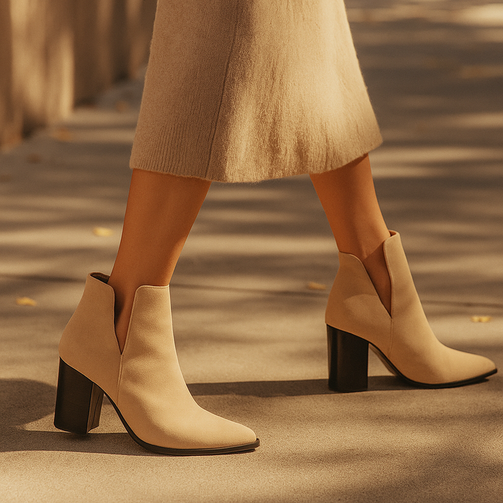 Avery Flannel Heel Boots