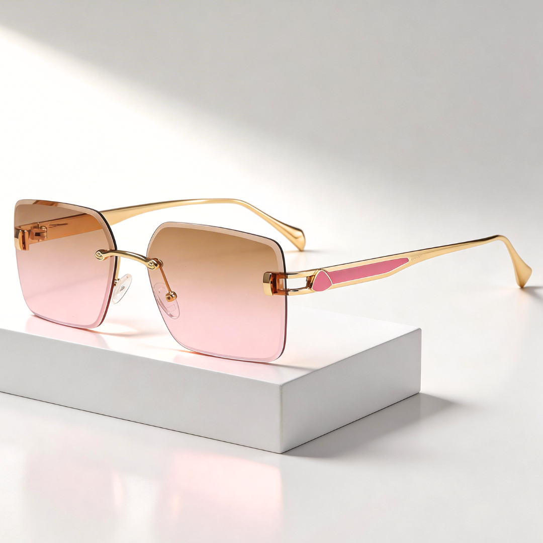 Milana Rimless Square Sunglasses