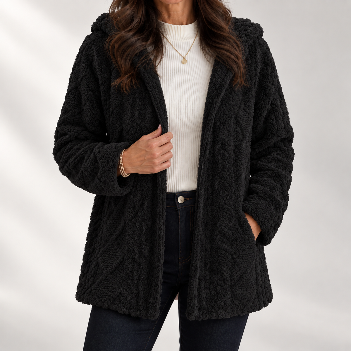 Aveline | Soft Touch Hooded Coat