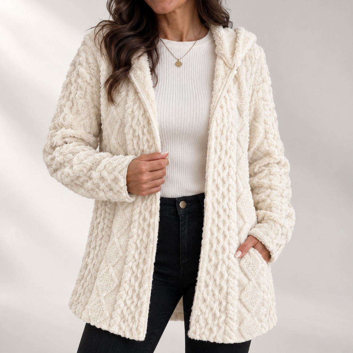 Aveline | Soft Touch Hooded Coat