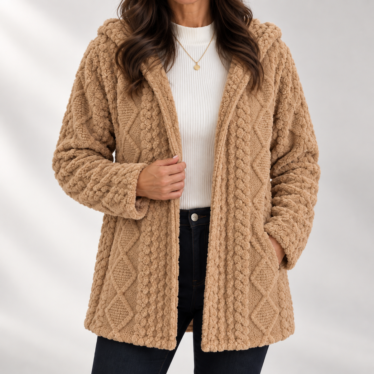 Aveline | Soft Touch Hooded Coat