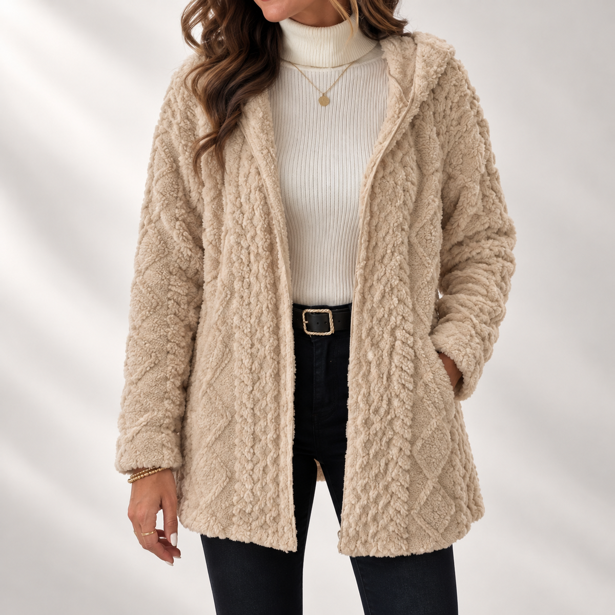 Aveline | Soft Touch Hooded Coat