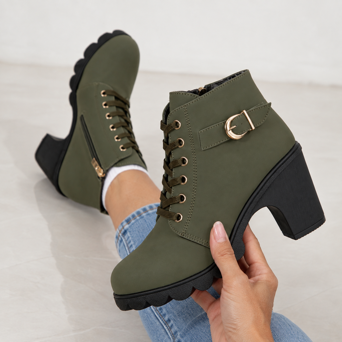 Rosalie | Bottines à talons carrés