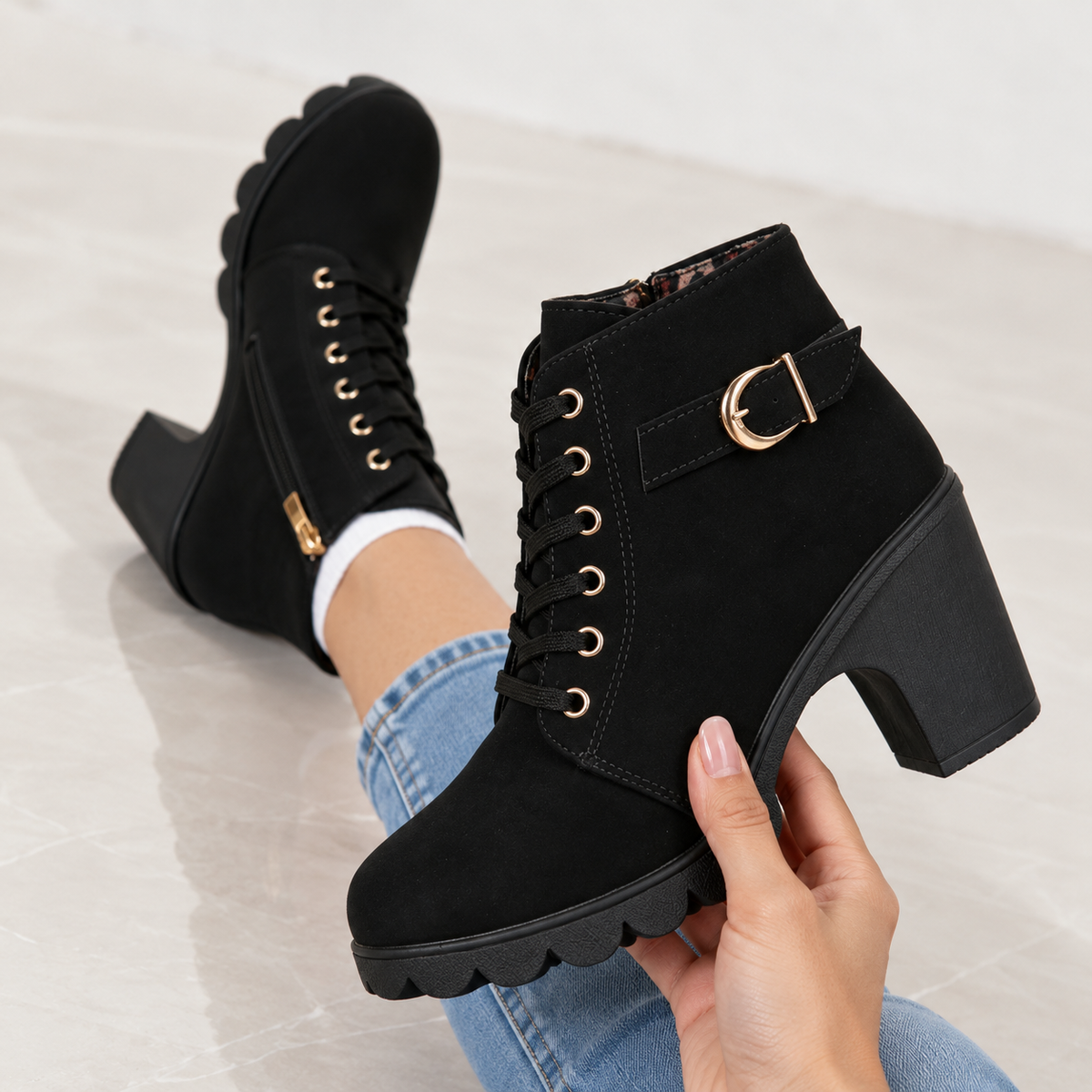 Rosalie | Bottines à talons carrés