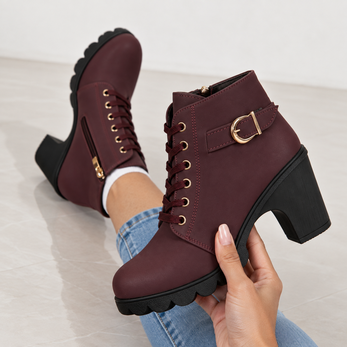 Rosalie | Bottines à talons carrés