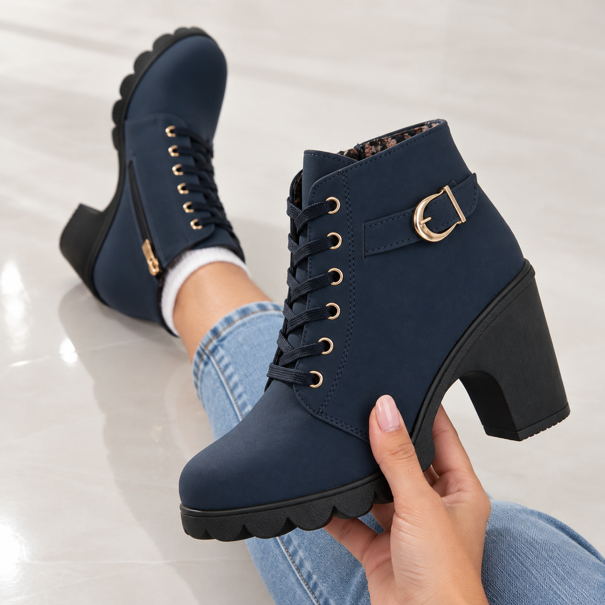 Rosalie | Bottines à talons carrés