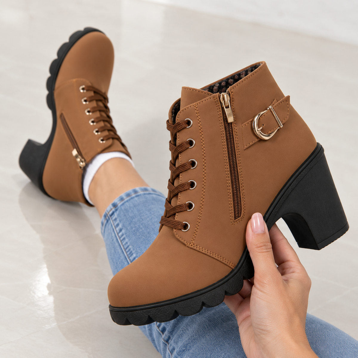Rosalie | Bottines à talons carrés