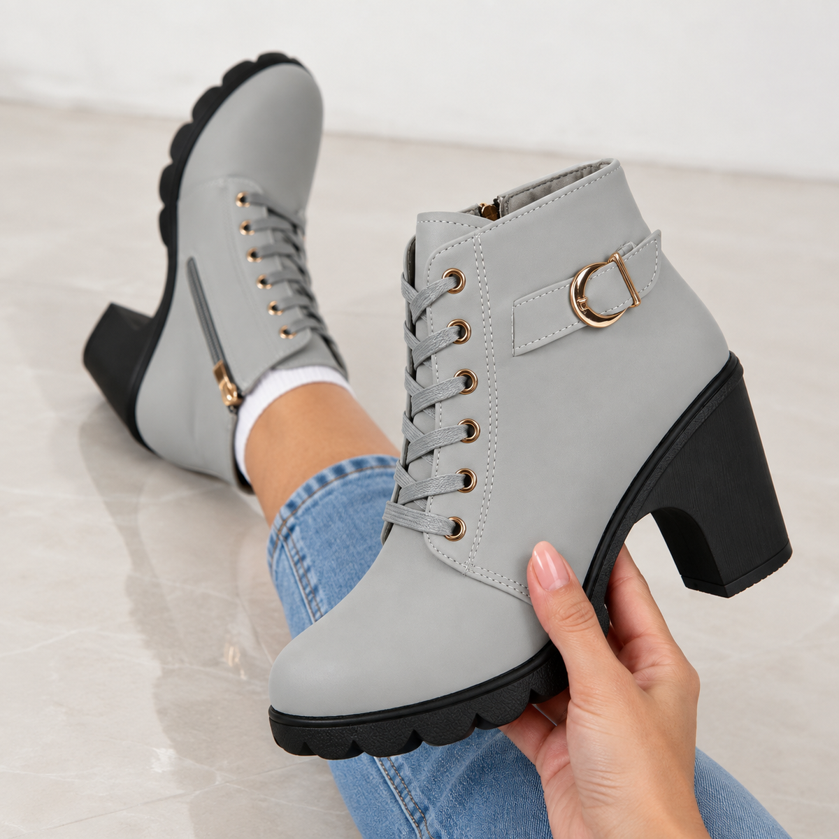 Rosalie | Bottines à talons carrés