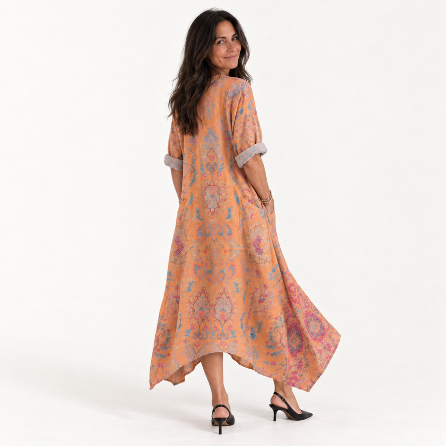 Remi | Robe midi imprimée décontractée