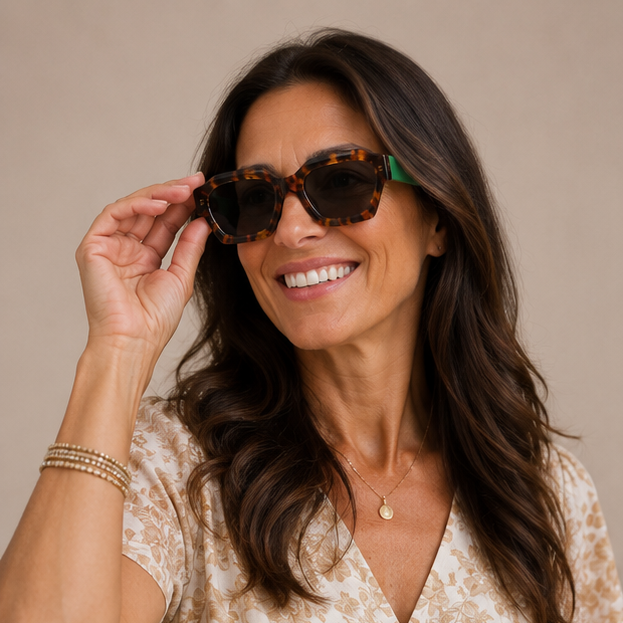 Cleo | Geometric Tortoiseshell Sunglasses