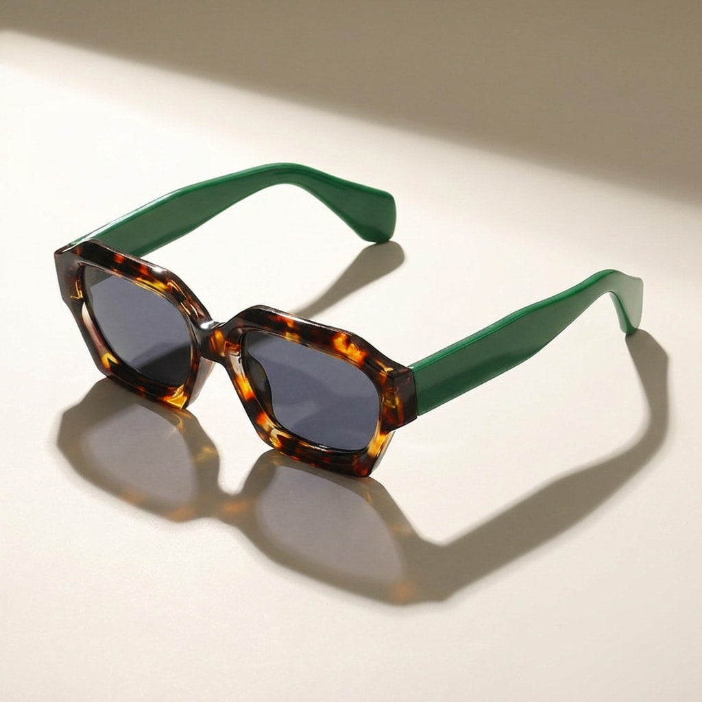 Cleo | Geometric Tortoiseshell Sunglasses