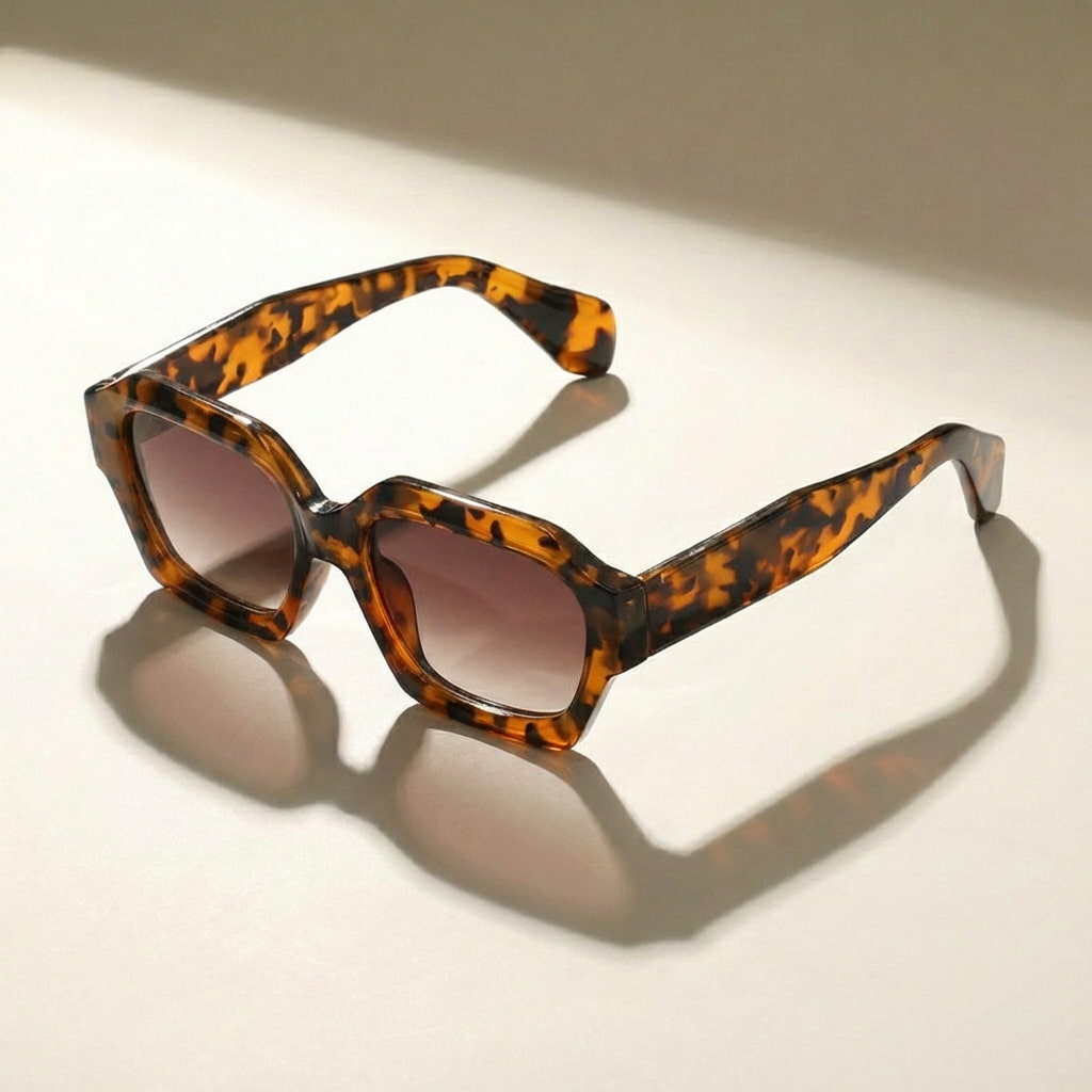 Cleo | Geometric Tortoiseshell Sunglasses