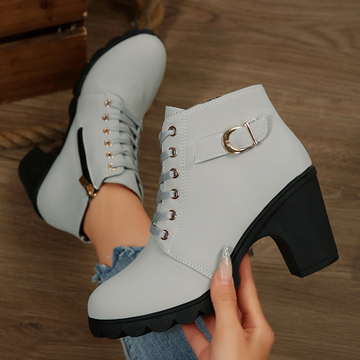 Rosalie | Block Heel Ankle Boots