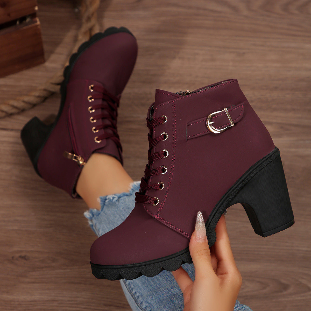 Rosalie | Block Heel Ankle Boots