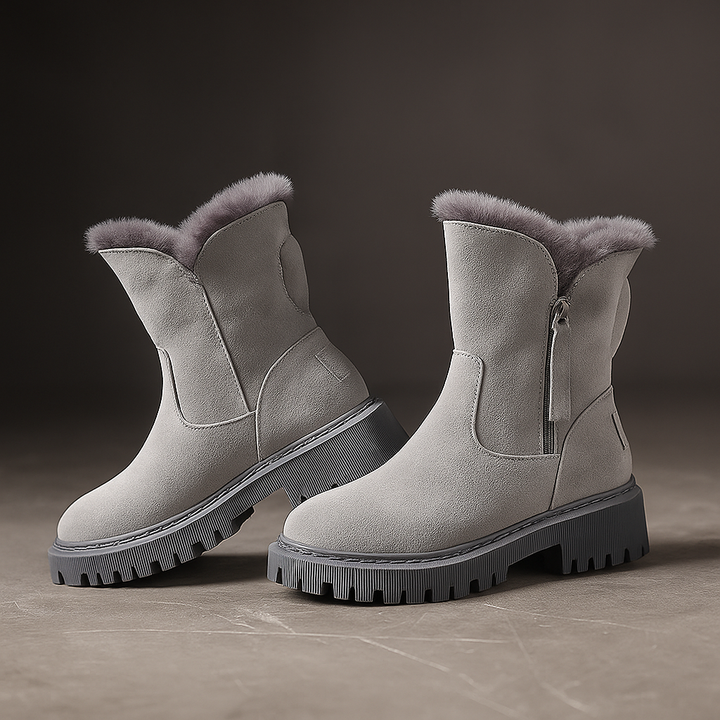 Geneva Winter Suede Fur Boots