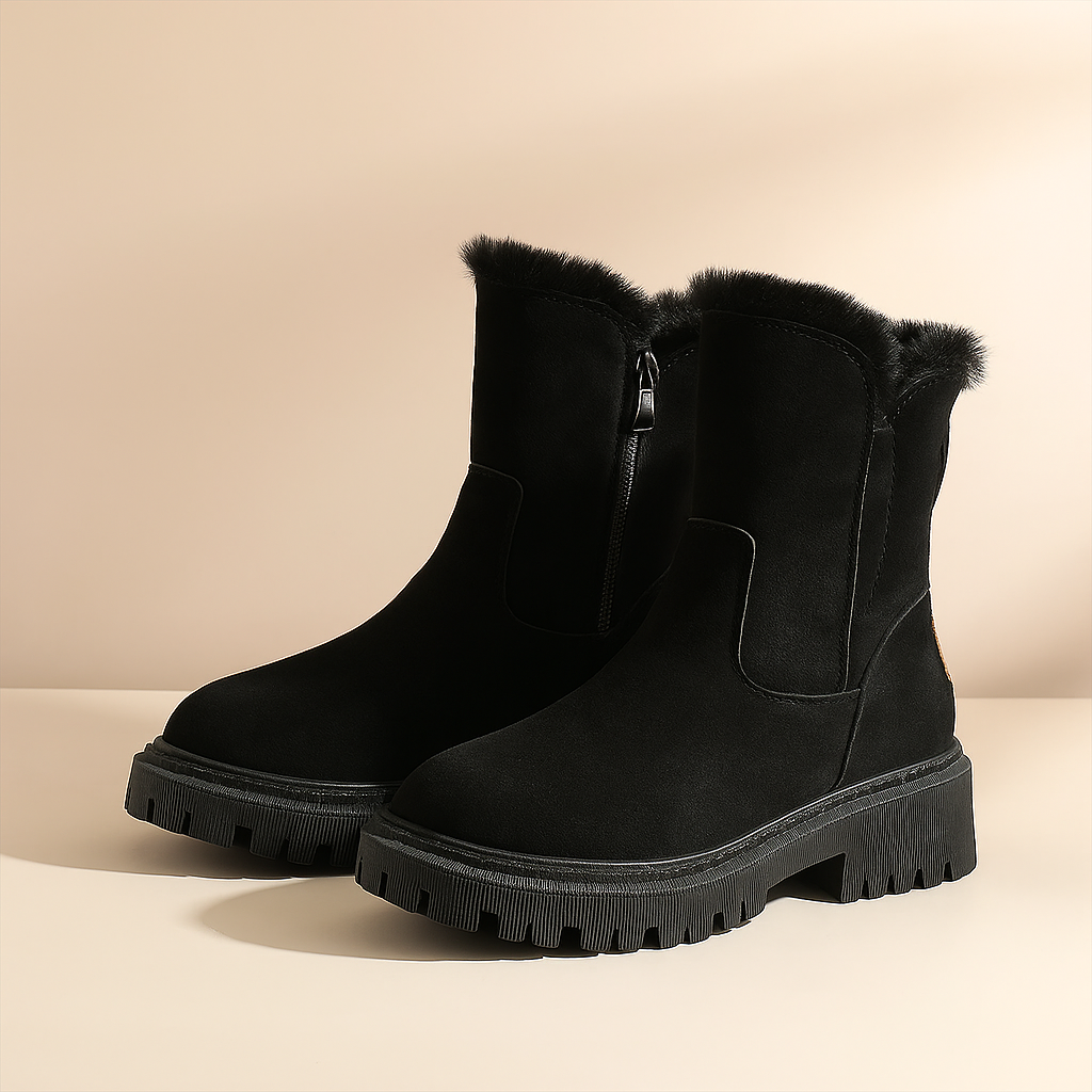 Geneva Winter Suede Fur Boots