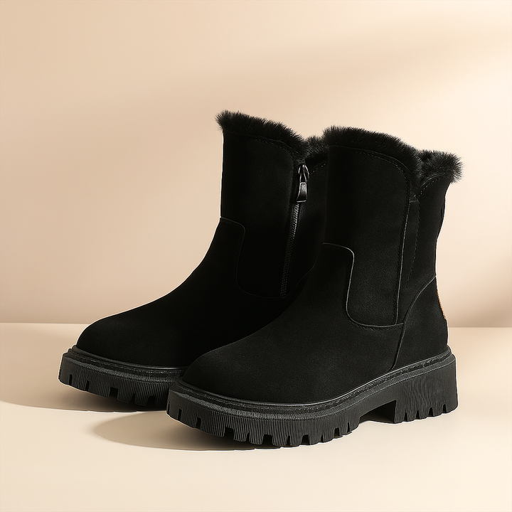 Geneva Winter Suede Fur Boots