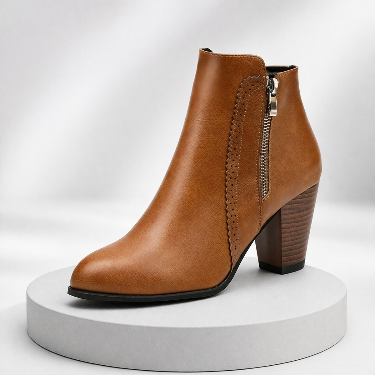 Harper Block Heel Ankle Boots