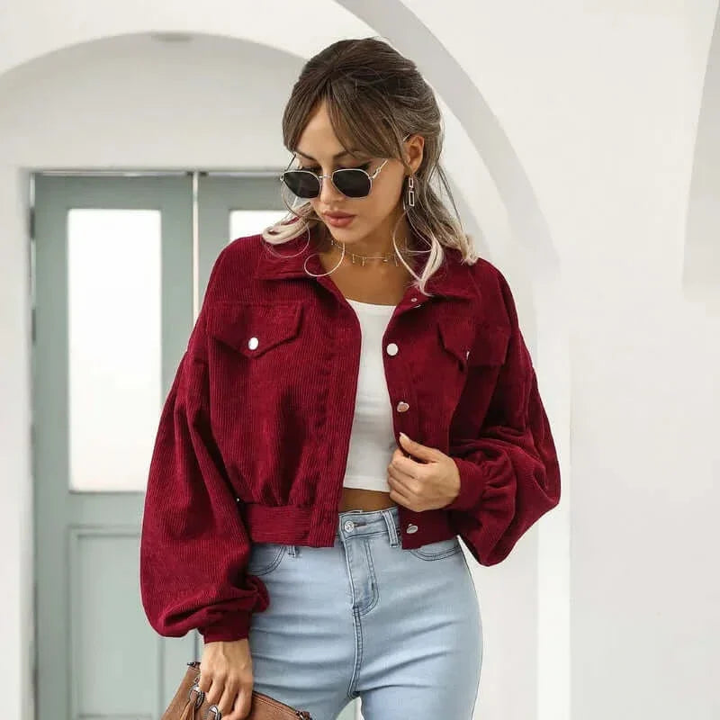Sierra Cropped Corduroy Overshirt