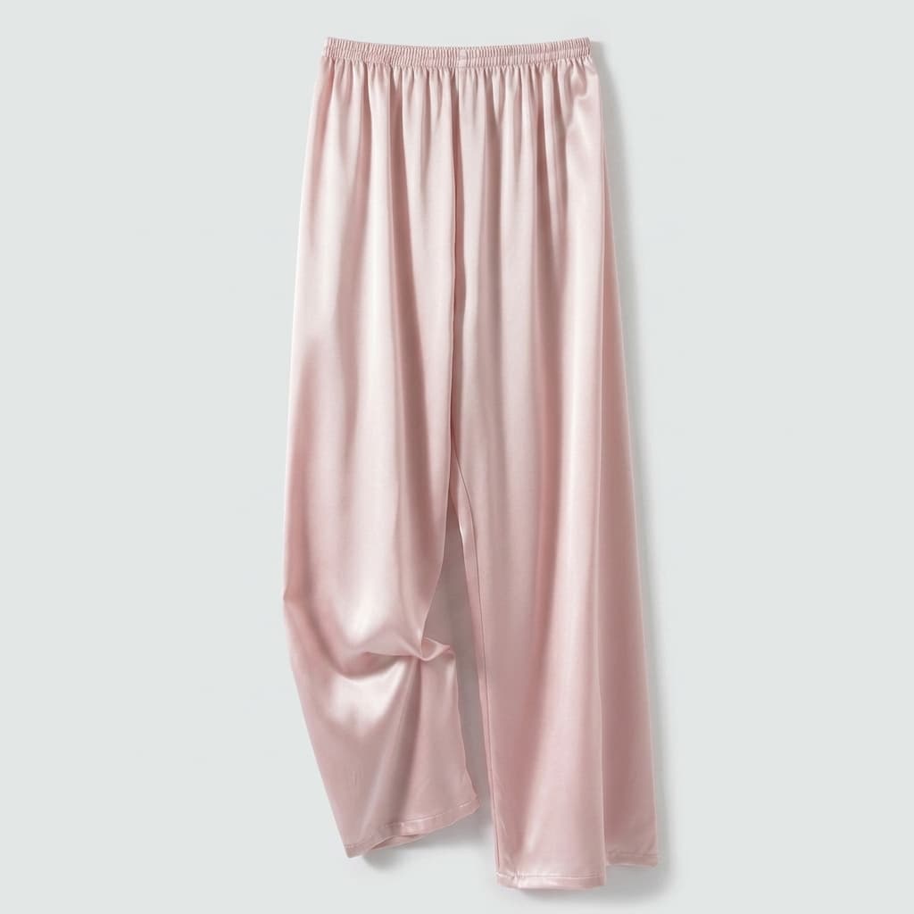 Vivienne | Lace-Trim Satin Pajama Set