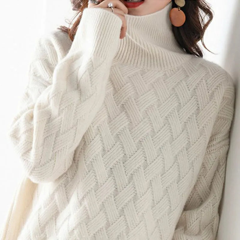 Harper Cashmere-Blend Turtleneck Sweater