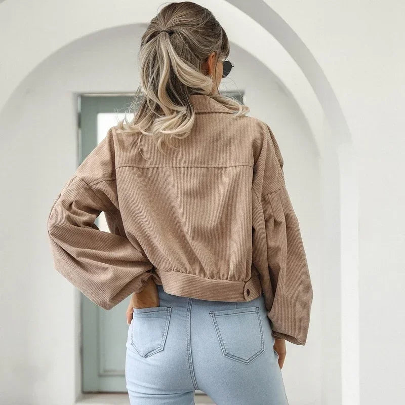 Sierra Cropped Corduroy Overshirt