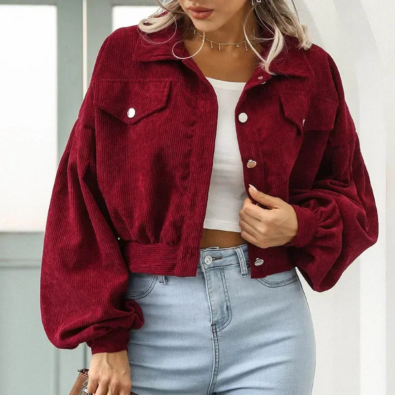 Sierra Cropped Corduroy Overshirt