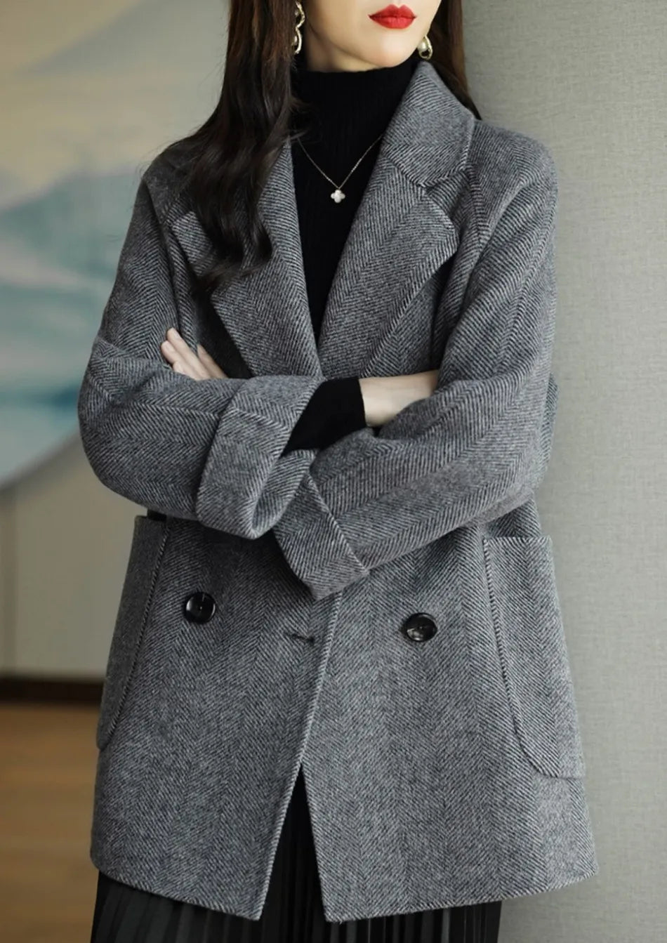 Chiara Double-Breasted Wool Coat