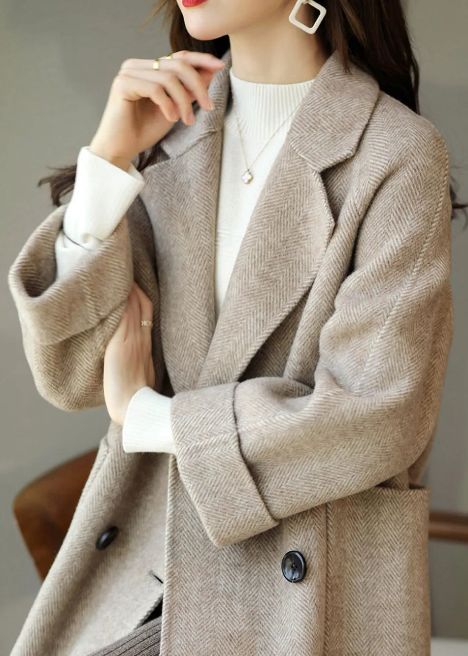 Chiara Double-Breasted Wool Coat