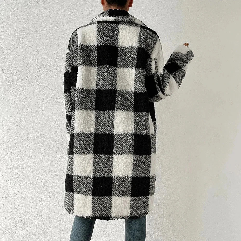 Marla Checkered Teddy Jacket