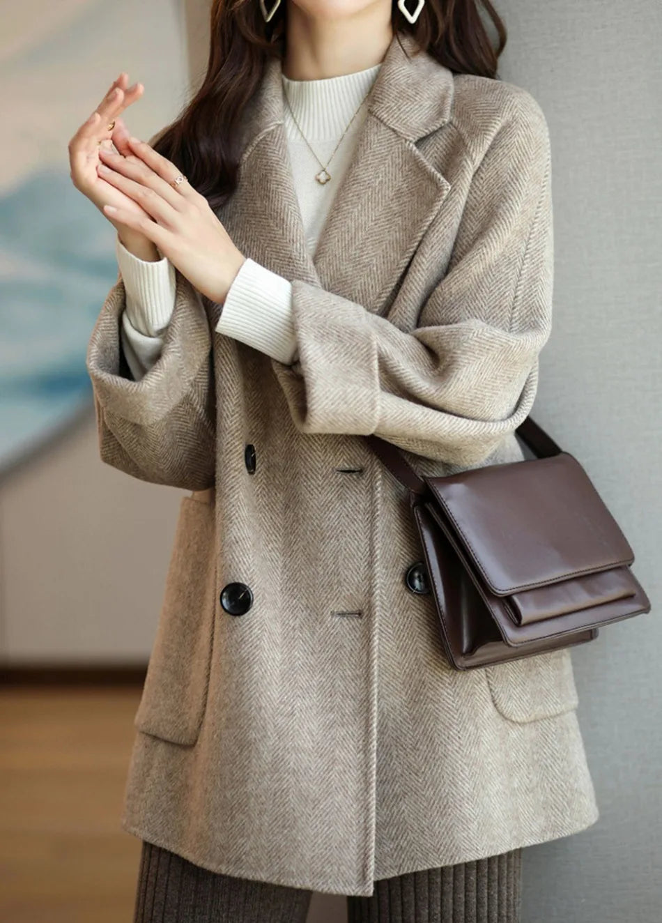 Chiara Double-Breasted Wool Coat