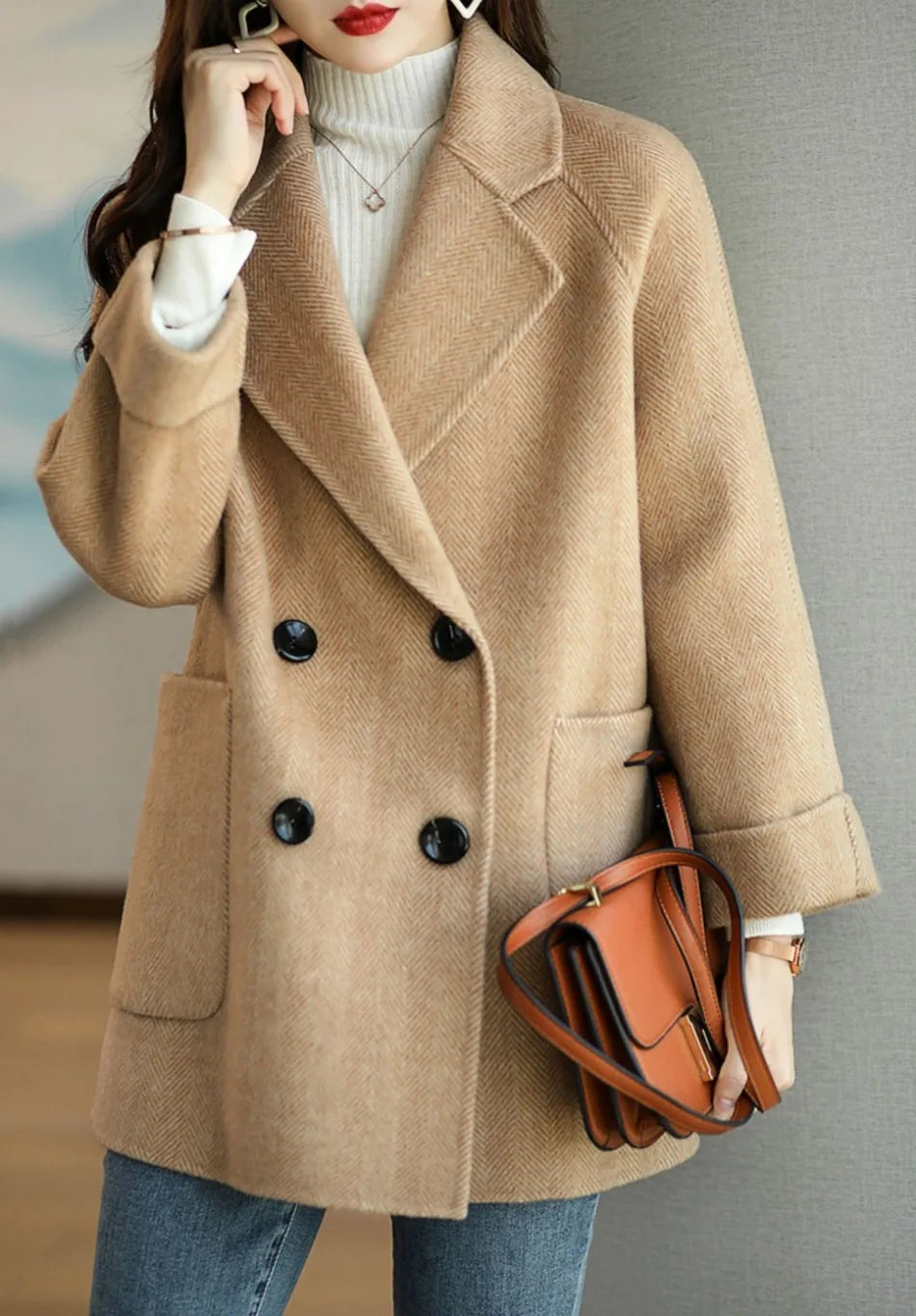 Chiara Double-Breasted Wool Coat
