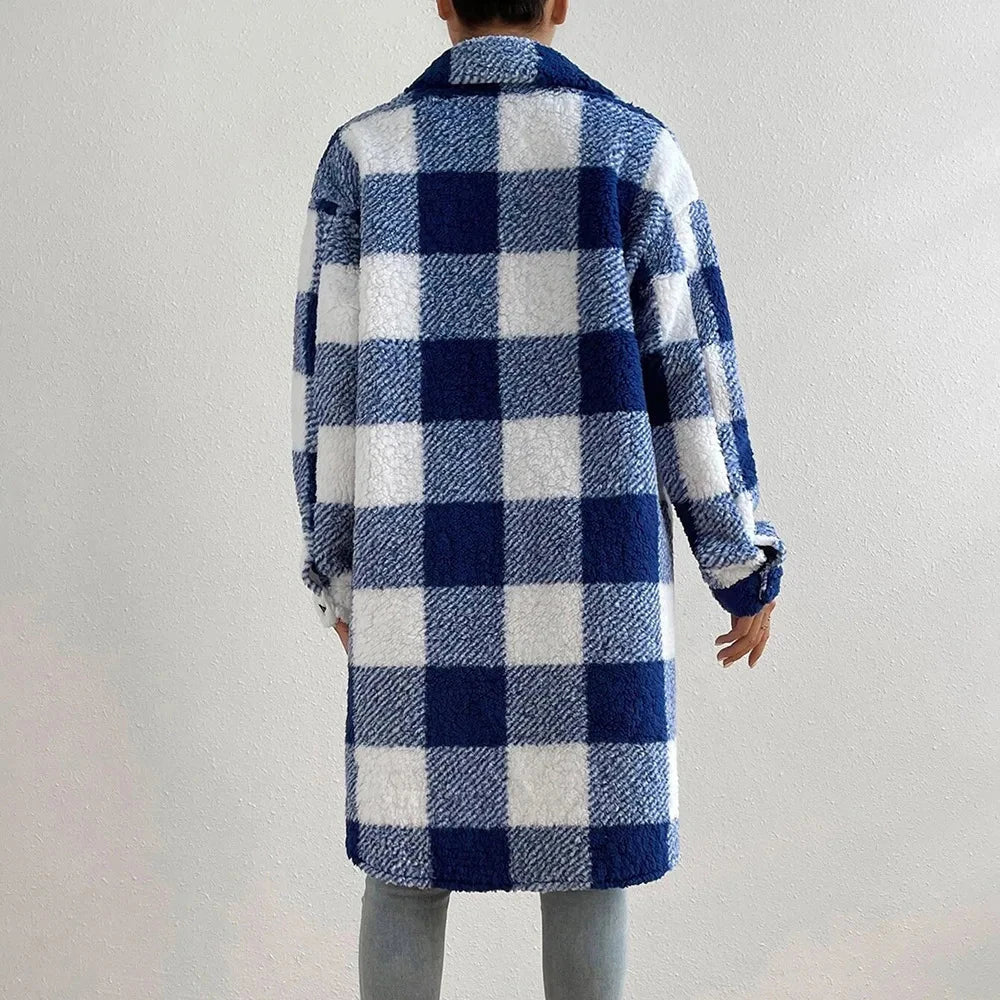 Marla Checkered Teddy Jacket