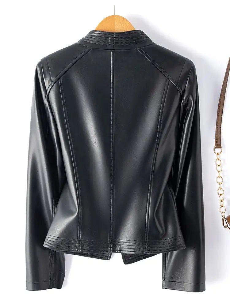Clarisse Sheepskin Moto Jacket
