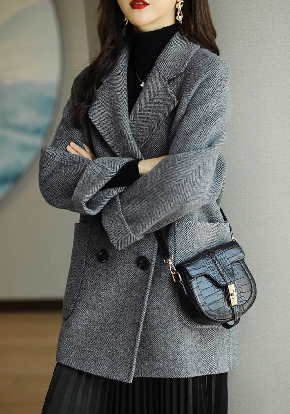 Chiara Double-Breasted Wool Coat