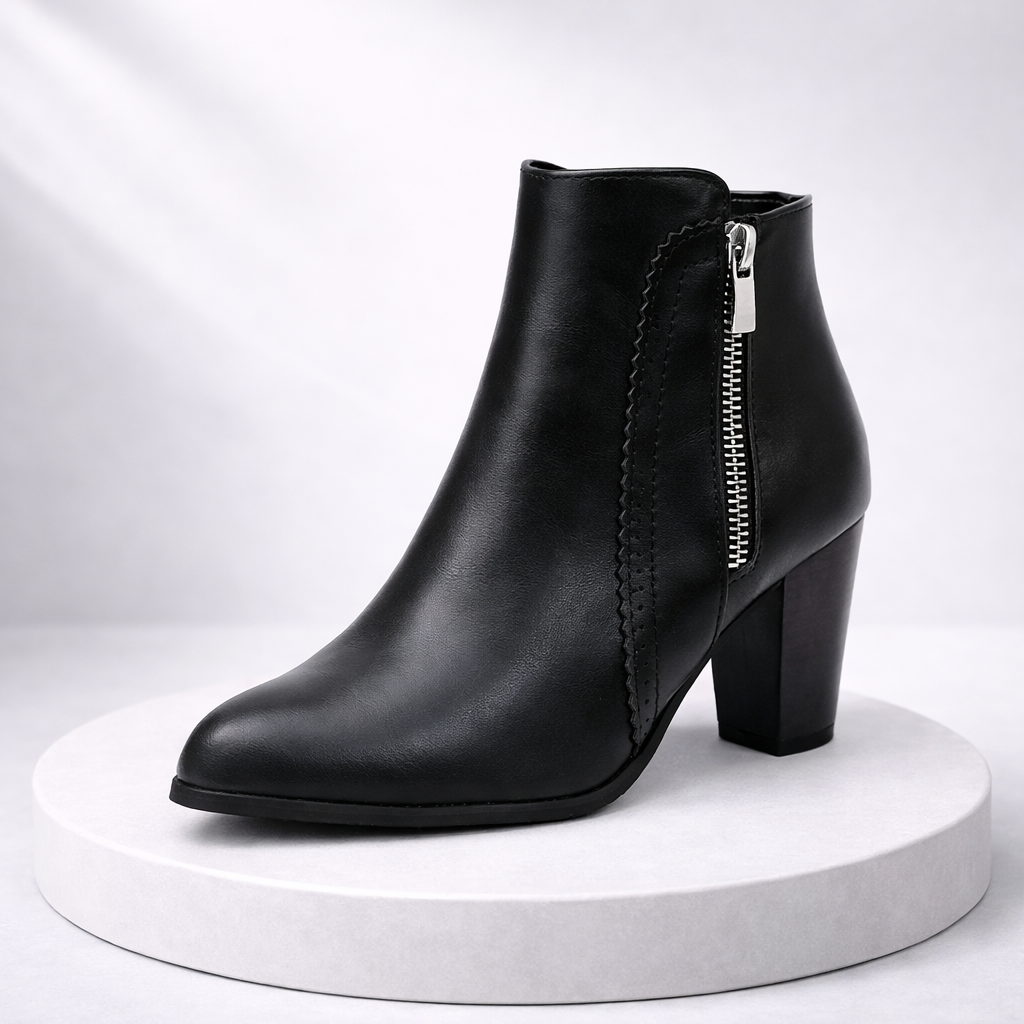 Harper Block Heel Ankle Boots