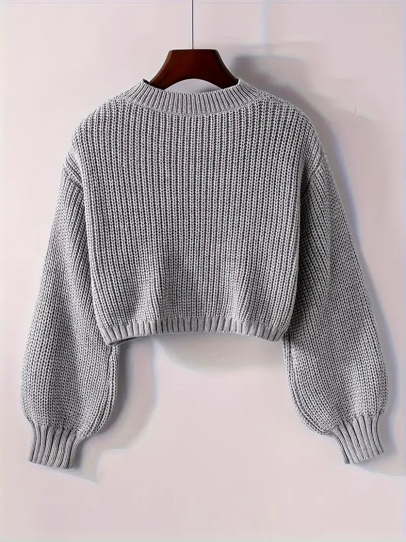 Viona Cropped Knit Sweater