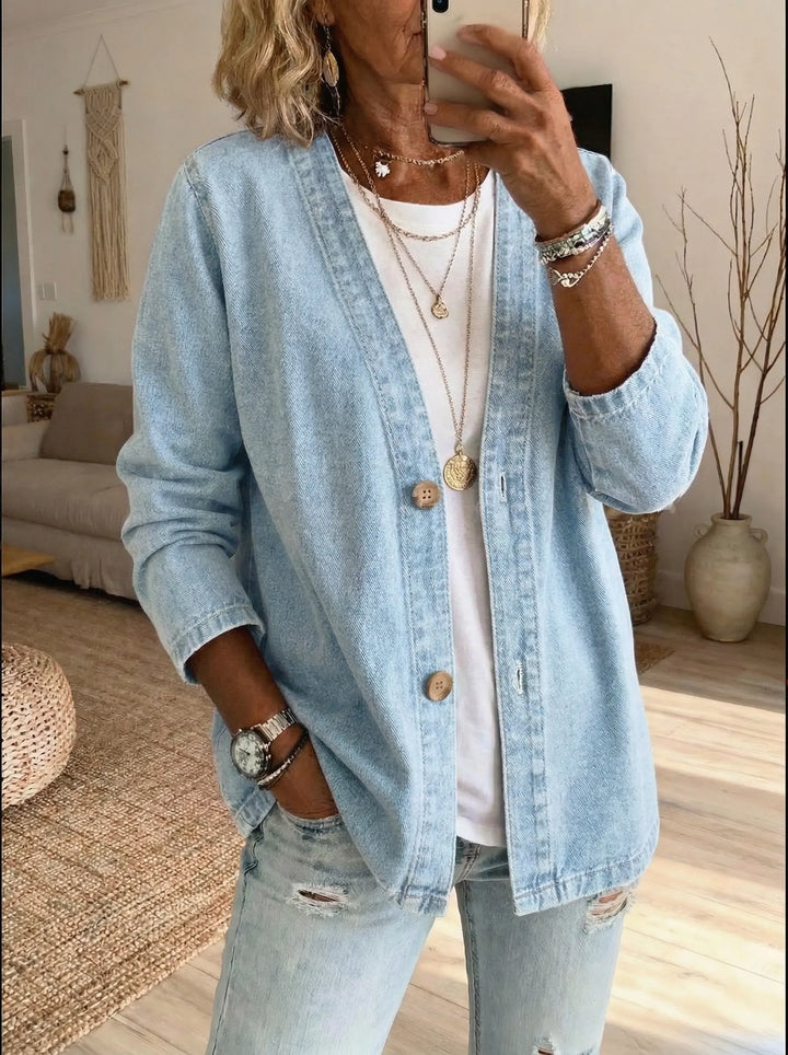 Dariah - Denim Button Coat