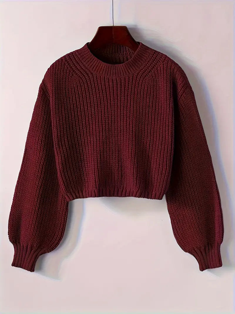 Viona Cropped Knit Sweater